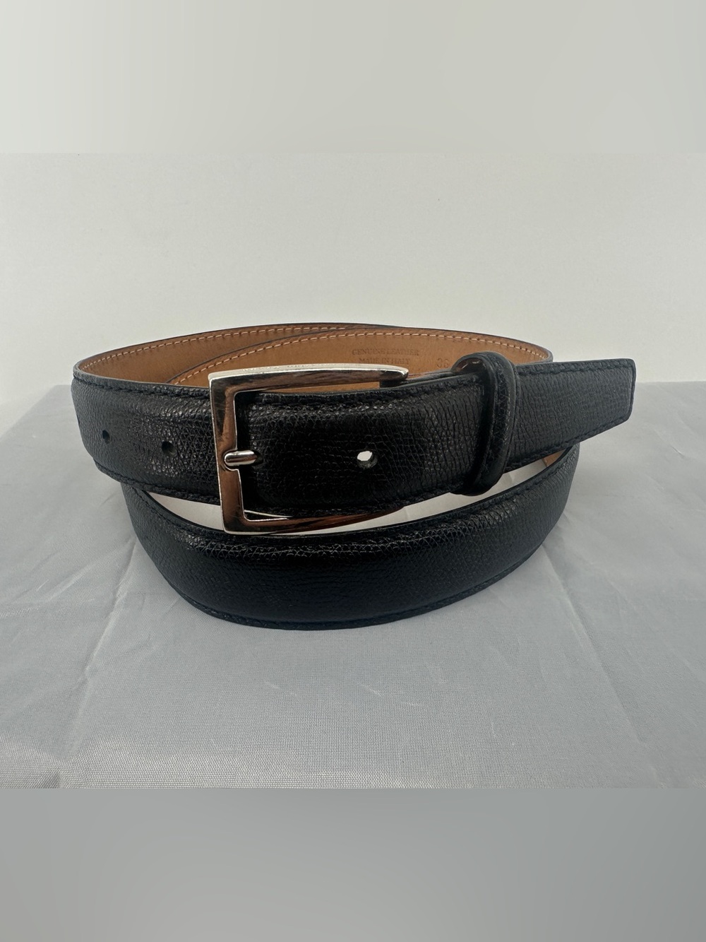 Ermenegildo Zegna Black leather belt